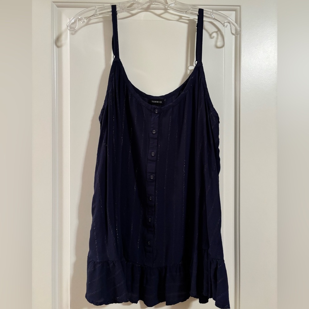 Torrid Dark Blue Sparkle Camisole Top